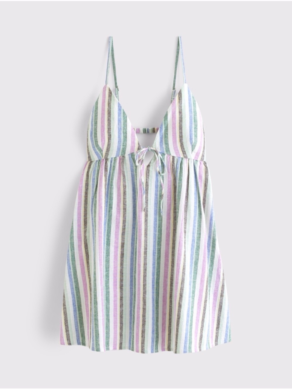 NWT Abercrombie & Fitch Bra-Free Striped Tie-Front Mini Dress - Size Small